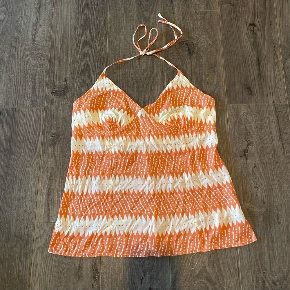 American Eagle Outfitters tank top halter style groovy orange